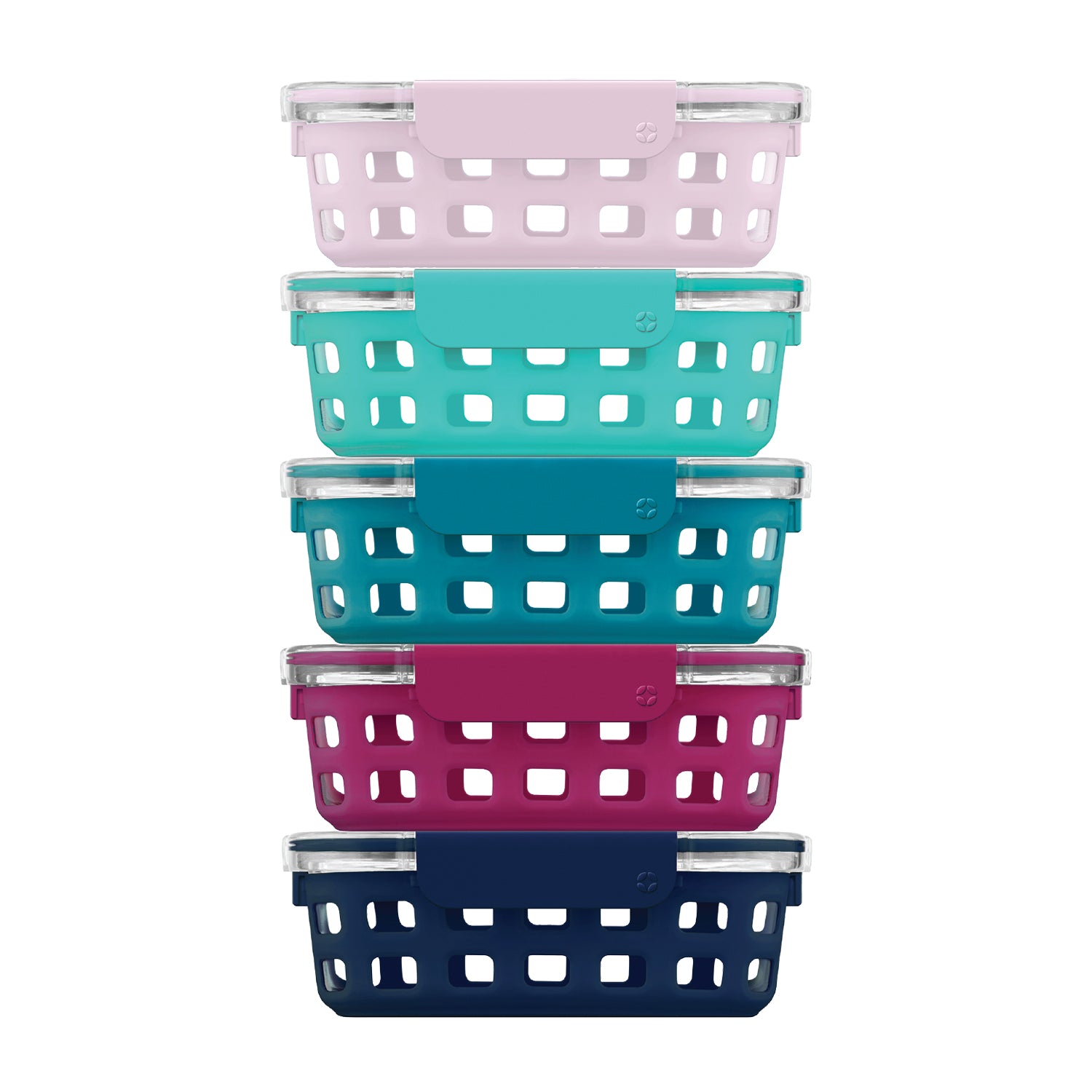 Ello Refresh 5 Cup Glass Food Storage Container Blue : Target