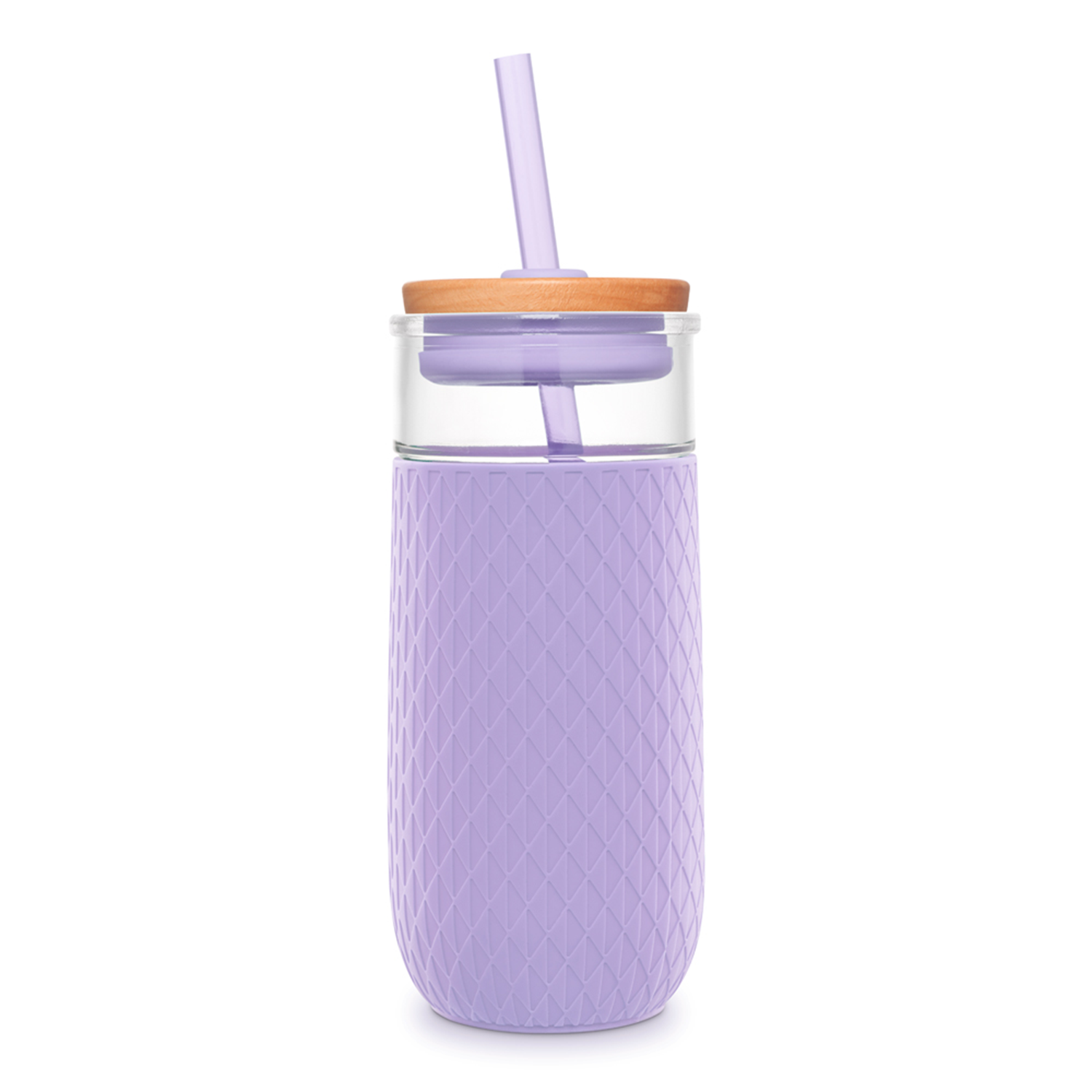 Tumblers with Lids and Straws Glass 12 oz Water Bottle Travel Mug