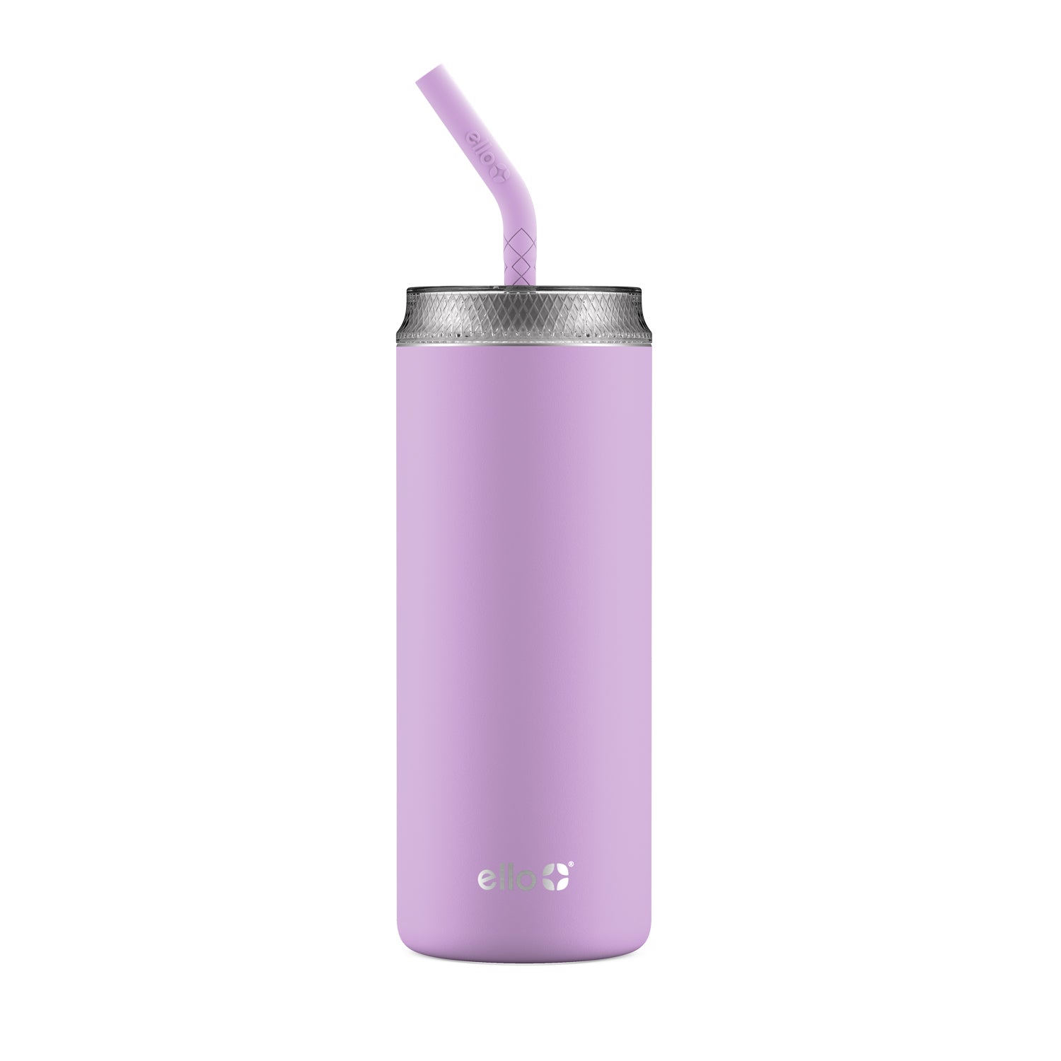 Brand new ello water bottle with metal and latex straw insulated 20 oz