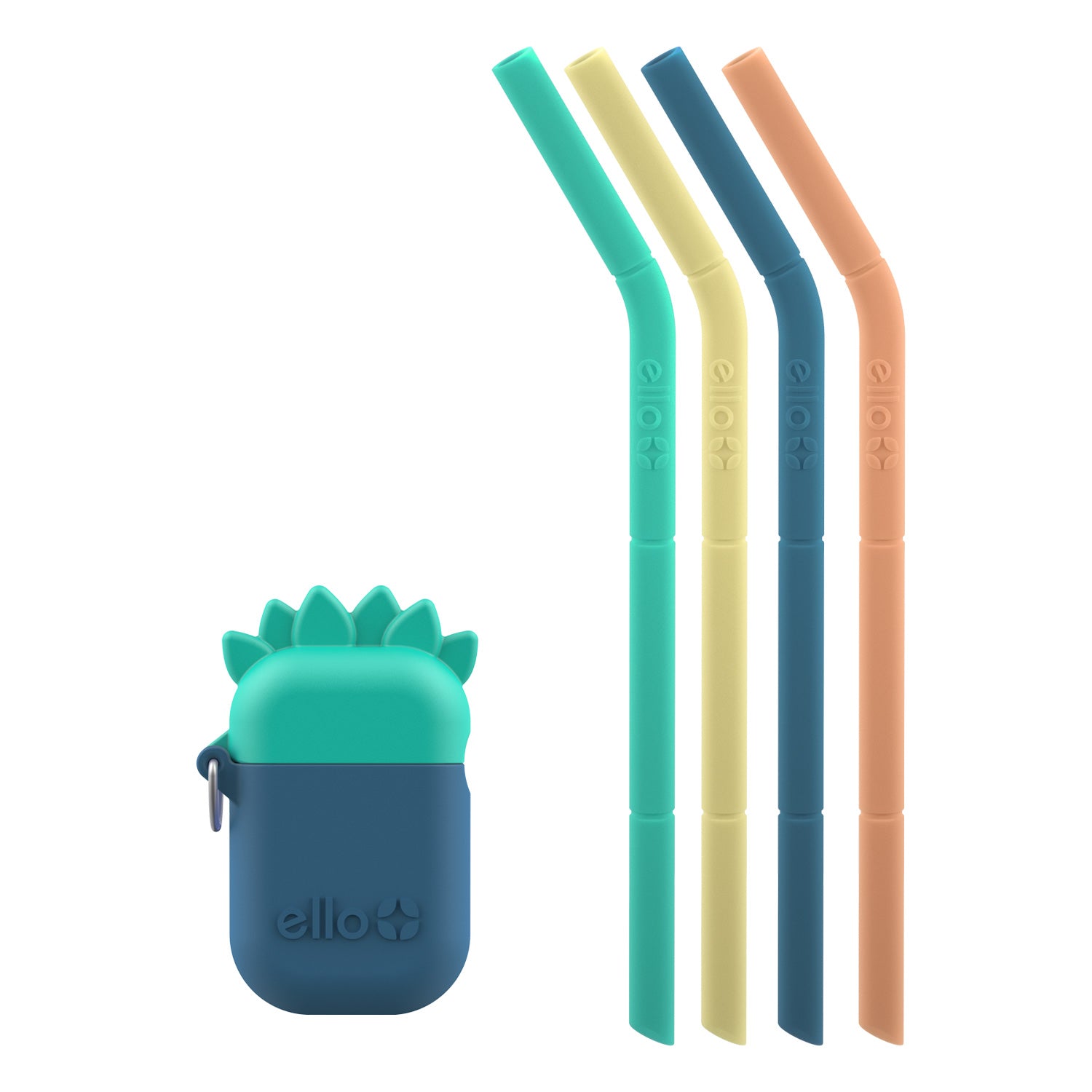 Ello 16-Piece Reusable Straw Set with Cleaning Brush