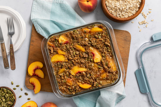 Pepitas and Peach Crisp