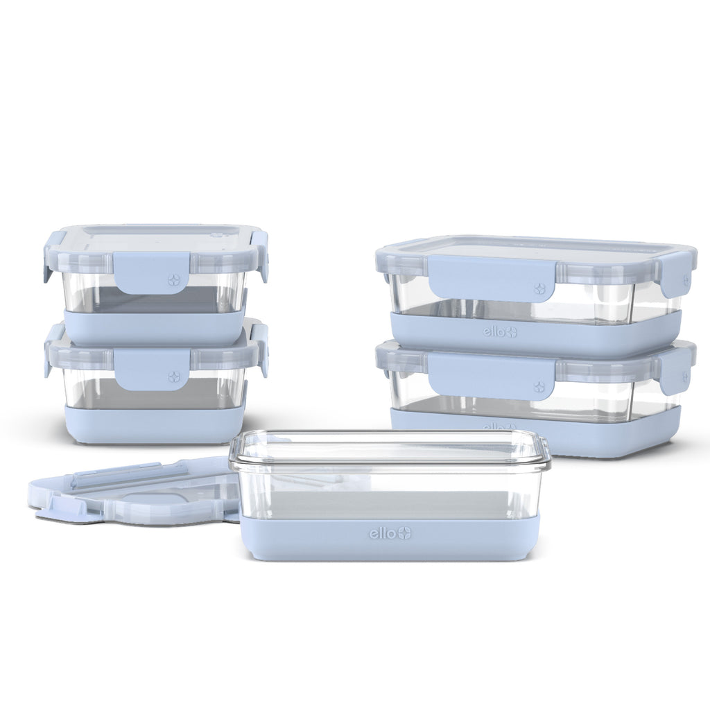  Ello Duraglass Glass Food Storage Meal Prep Containers, 10  piece 5 pack, Fruit Salad, 3.4 Cups & DuraGlass Rounds Glass Food Storage  Containers - Meal Prep Bowls, 2 Cup, Yucca : Home & Kitchen