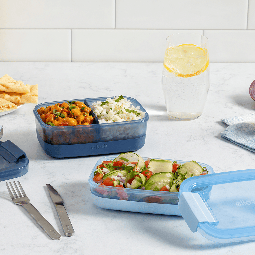 Lunch box set - Bento box set with reusable water bottle, cutlery set,  lunch bag