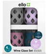 Cru Stemless Wine Glass Set with Silicone Protection