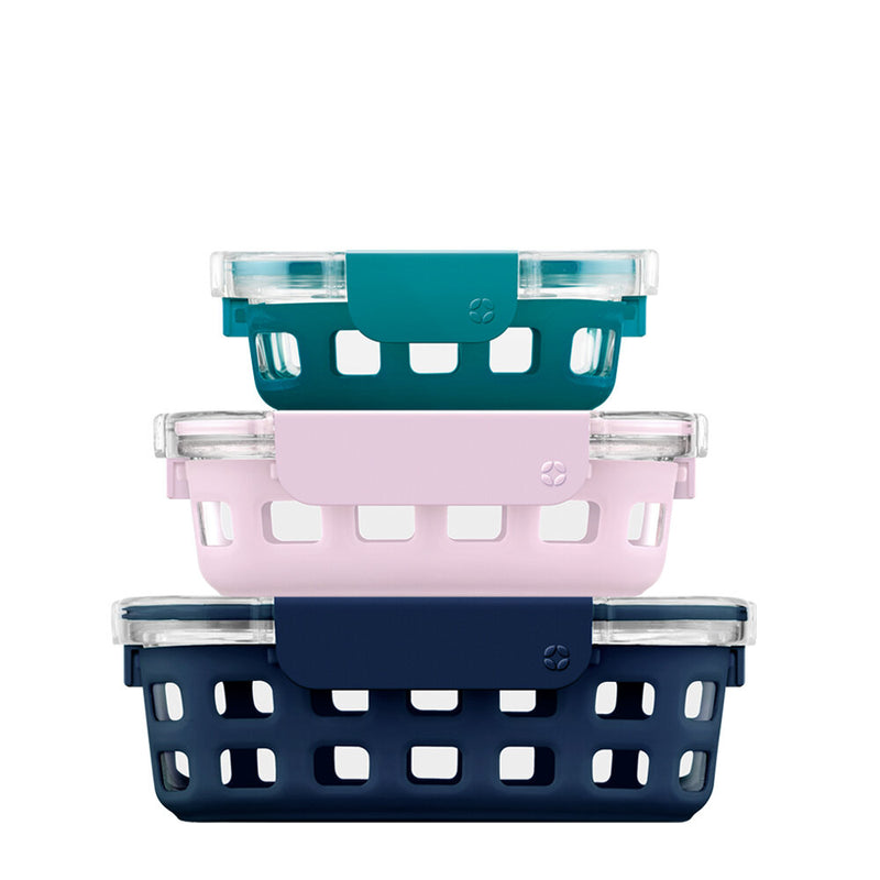 Plastic Food Storage Containers with Soft Base, Set of 5 – Ello
