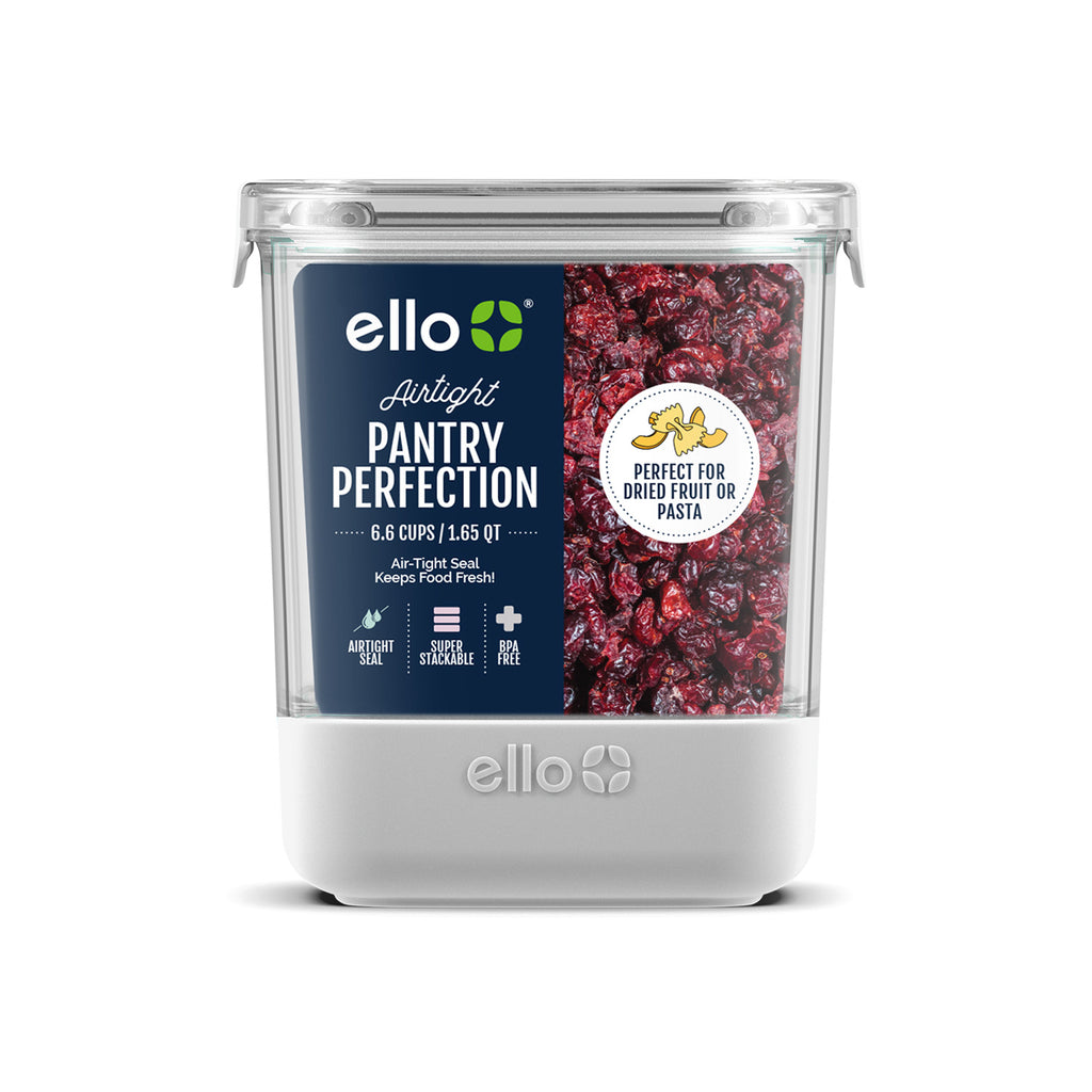 Ello Airtight Food Storage Plastic Canisters with Non-Slip Base Locking  Lids and Labels for Kitchen and Pantry Organization Perfect for Sugar,  Cerea