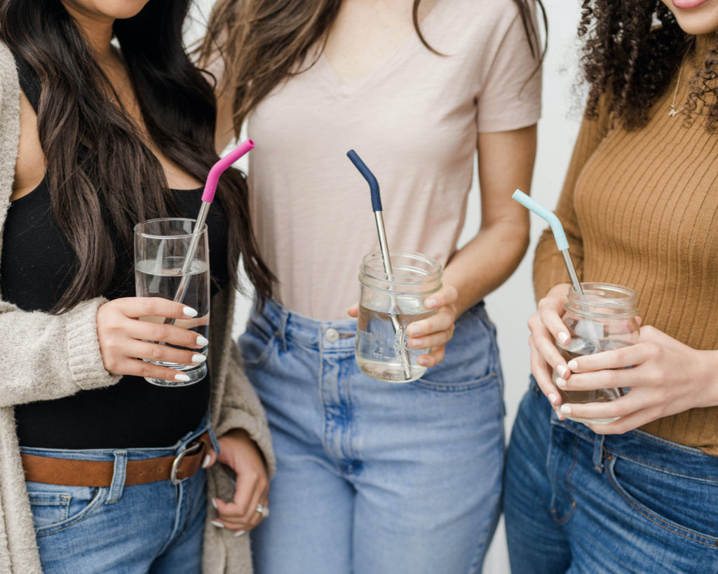 Now there's no excuse for single-use straws with the NEW Ello Fold + Store  Straw Set! These FDA-food grade silicone straws come with their very own, By Ello Products