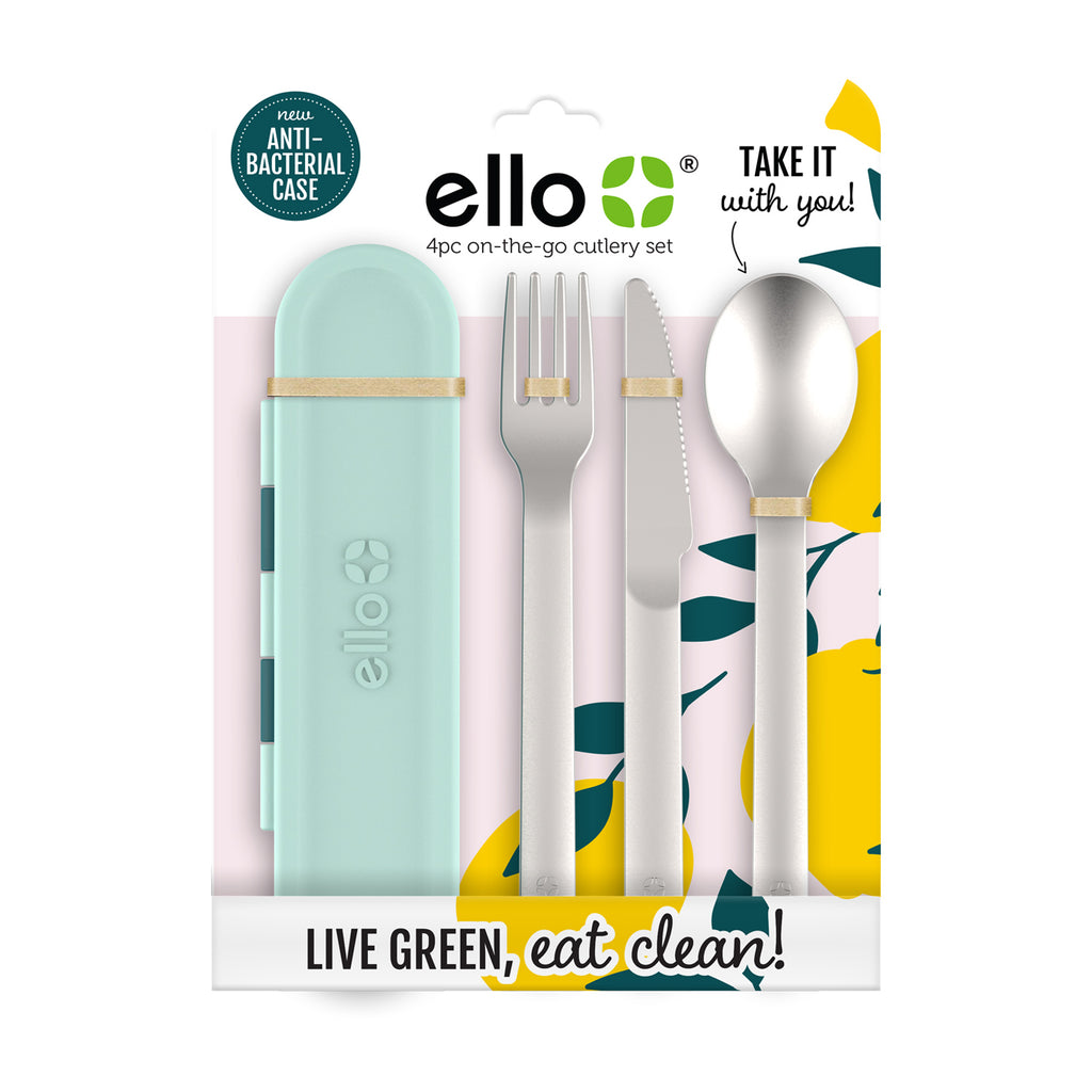 Trendy Marble Toddler & Baby Spoon and Fork Set