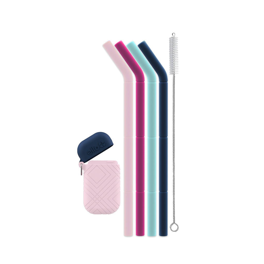 Reusable Straw Set Tall - Confetti Pink - Miller St. Boutique
