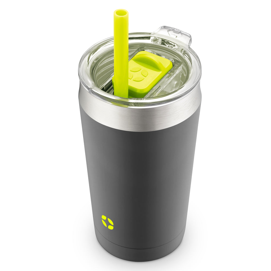 Stainless Steel Tumbler with Lid & Straw